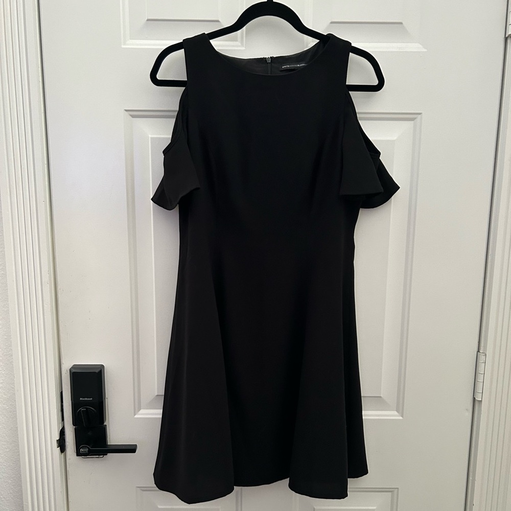 White House Black Market cold shoulder dress.
